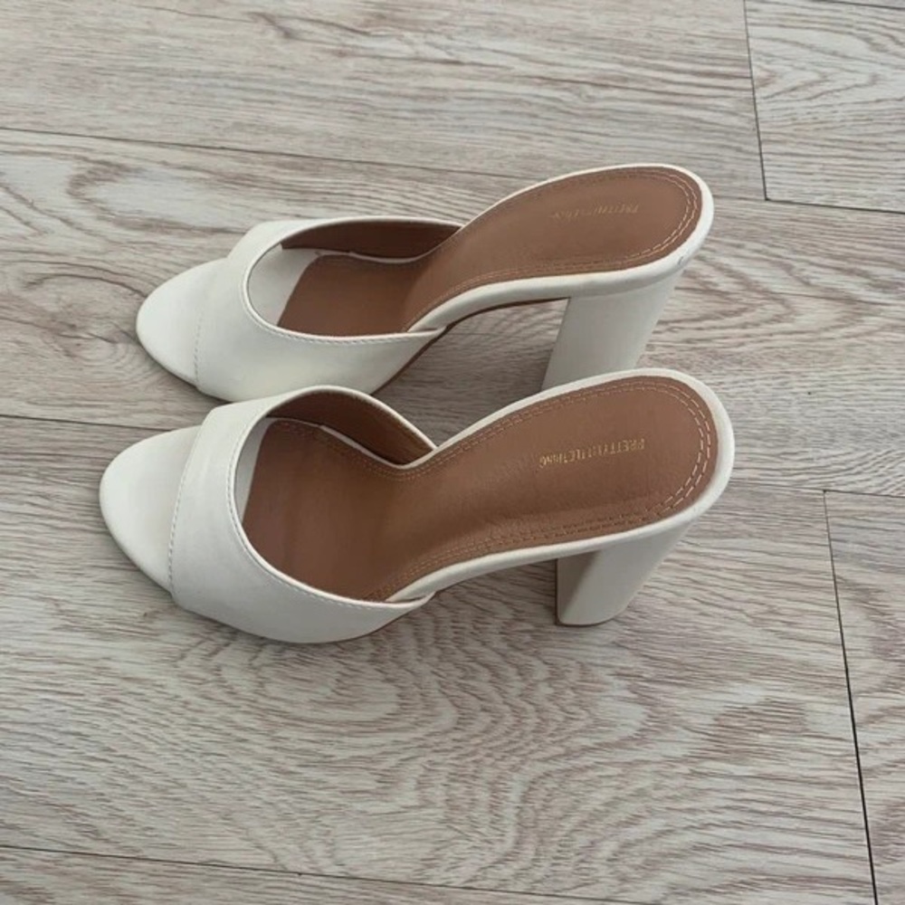 Elegant White Open-Toe Heels